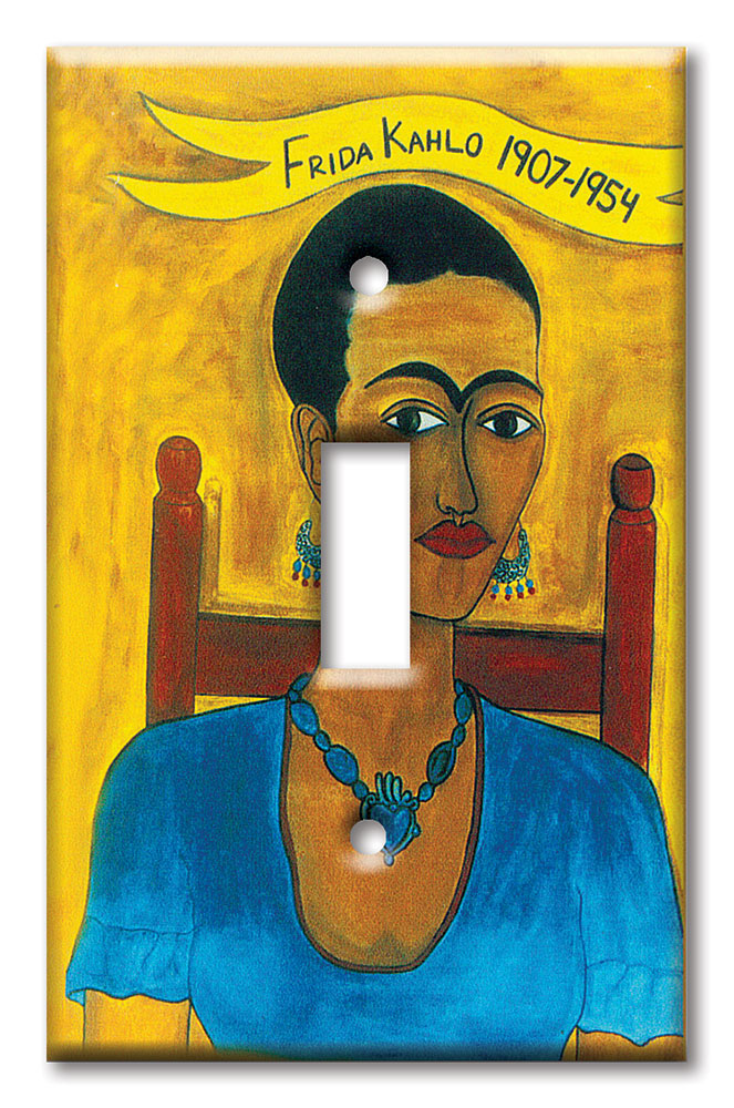 Art Plates - Decorative OVERSIZED Wall Plate - Outlet Cover - Frida