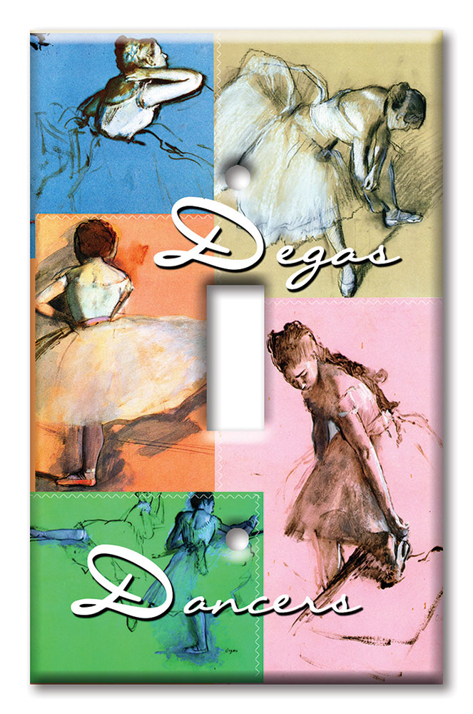Art Plates - Decorative OVERSIZED Wall Plates & Outlet Covers - Degas Dance Collage