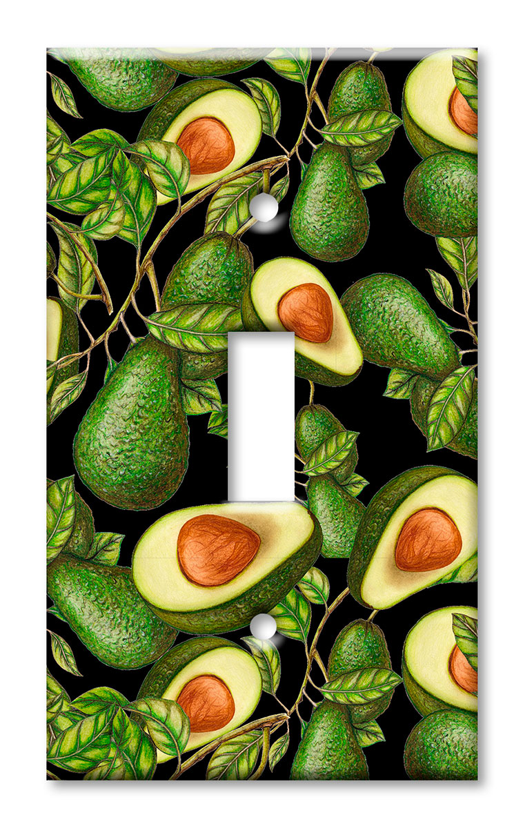 Art Plates - Decorative OVERSIZED Wall Plates & Outlet Covers - Avocados