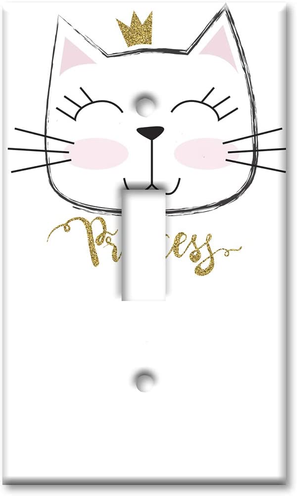 Art Plates - Decorative OVERSIZED Switch Plates & Outlet Covers - Princess Cat