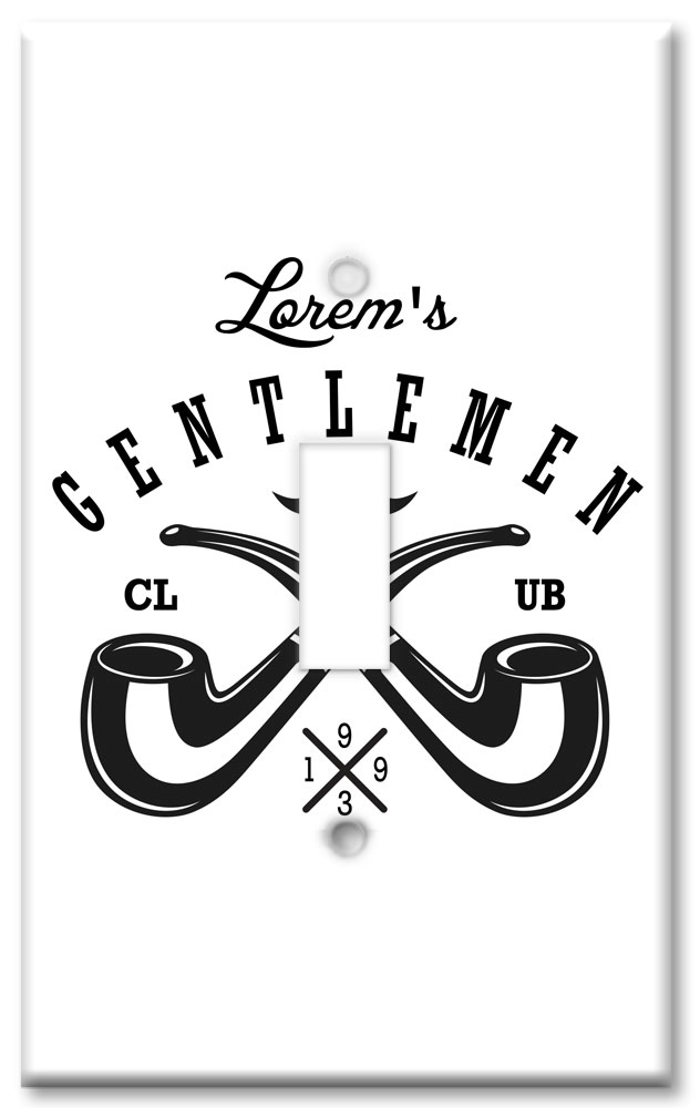 Art Plates - Decorative OVERSIZED Wall Plate - Outlet Cover - Gentleman's Club