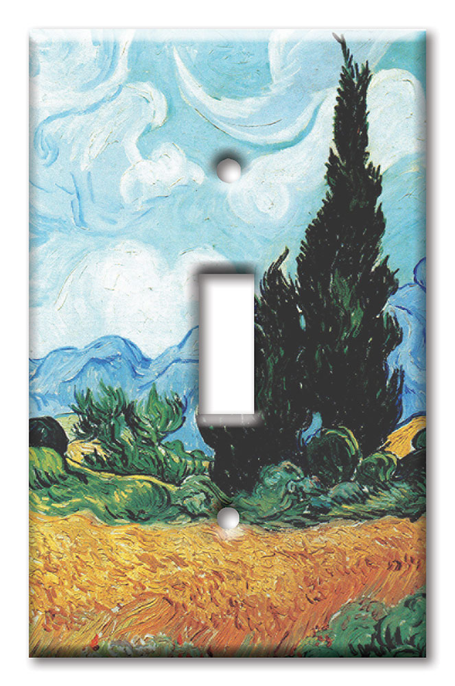 Art Plates - Decorative OVERSIZED Switch Plate - Outlet Cover - Van Gogh: Yellow Wheat