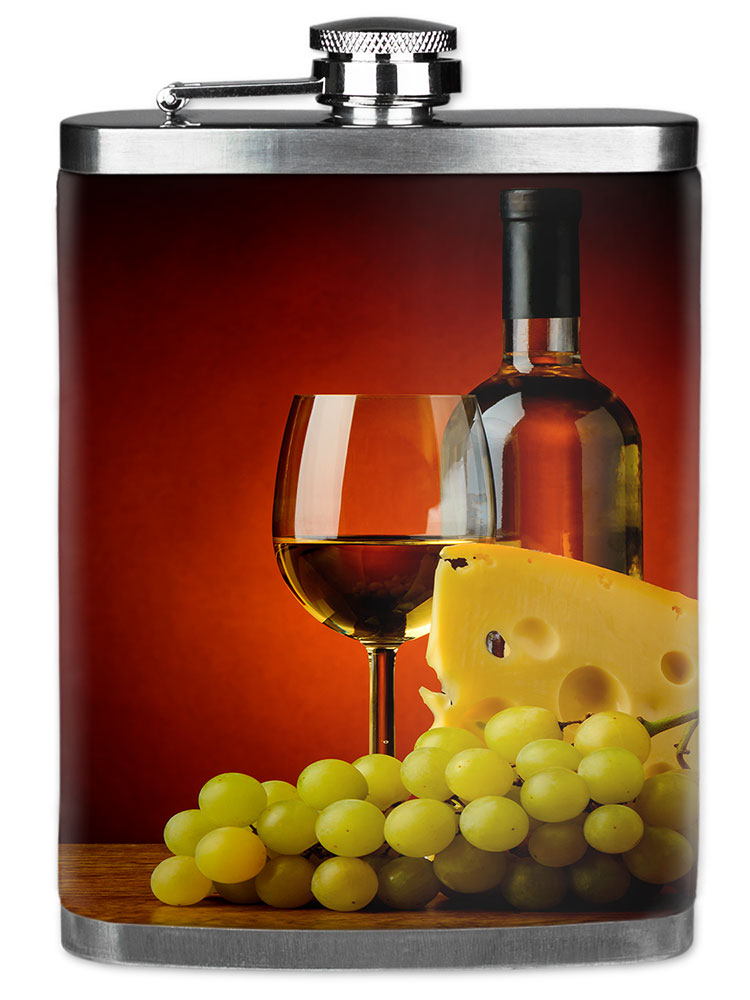 White Wine with Red Background - #3119