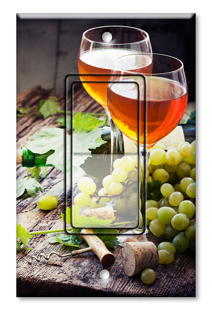 White Wine, Grapes and Corks - #3127