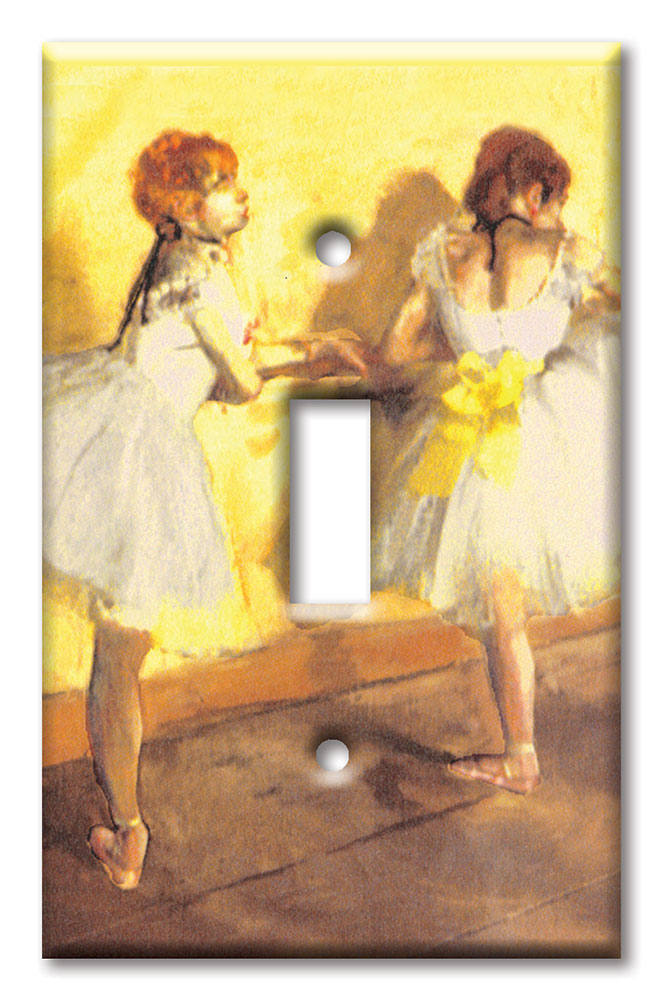 Art Plates - Decorative OVERSIZED Wall Plate - Outlet Cover - Degas: Dancers at Bar