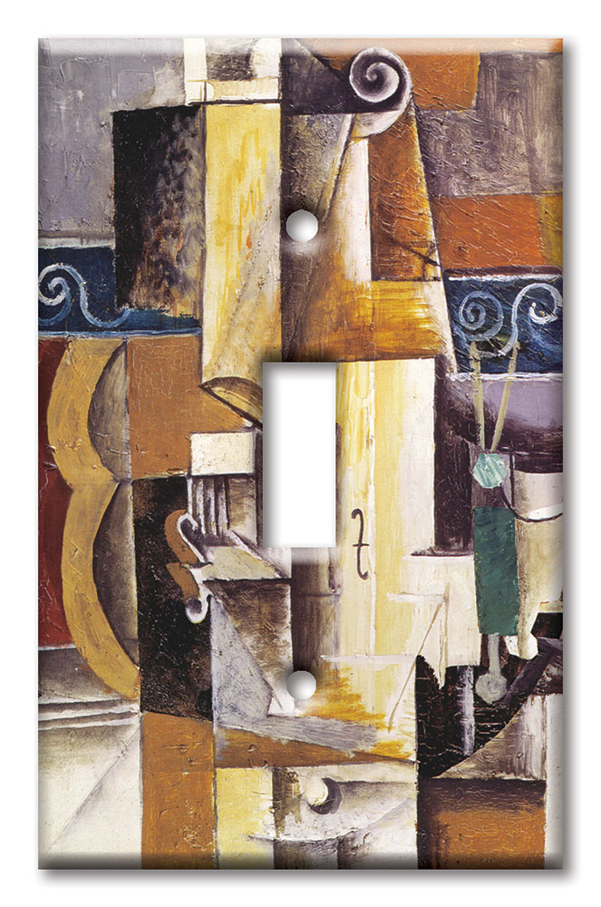 Art Plates - Decorative OVERSIZED Switch Plates & Outlet Covers - Picasso: Violin and Guitar