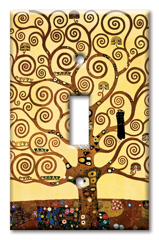 Art Plates - Decorative OVERSIZED Wall Plate - Outlet Cover - Klimt: Tree of Life