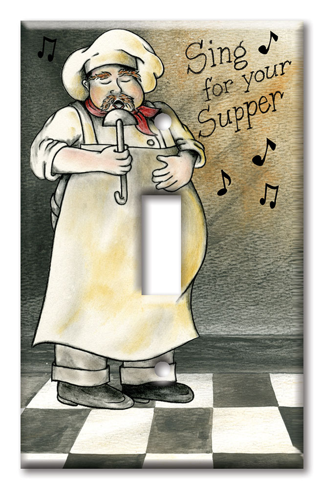 Art Plates - Decorative OVERSIZED Switch Plate - Outlet Cover - Sing for Supper