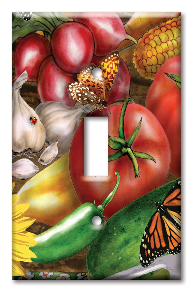 Art Plates - Decorative OVERSIZED Switch Plate - Outlet Cover - Thanksgiving II