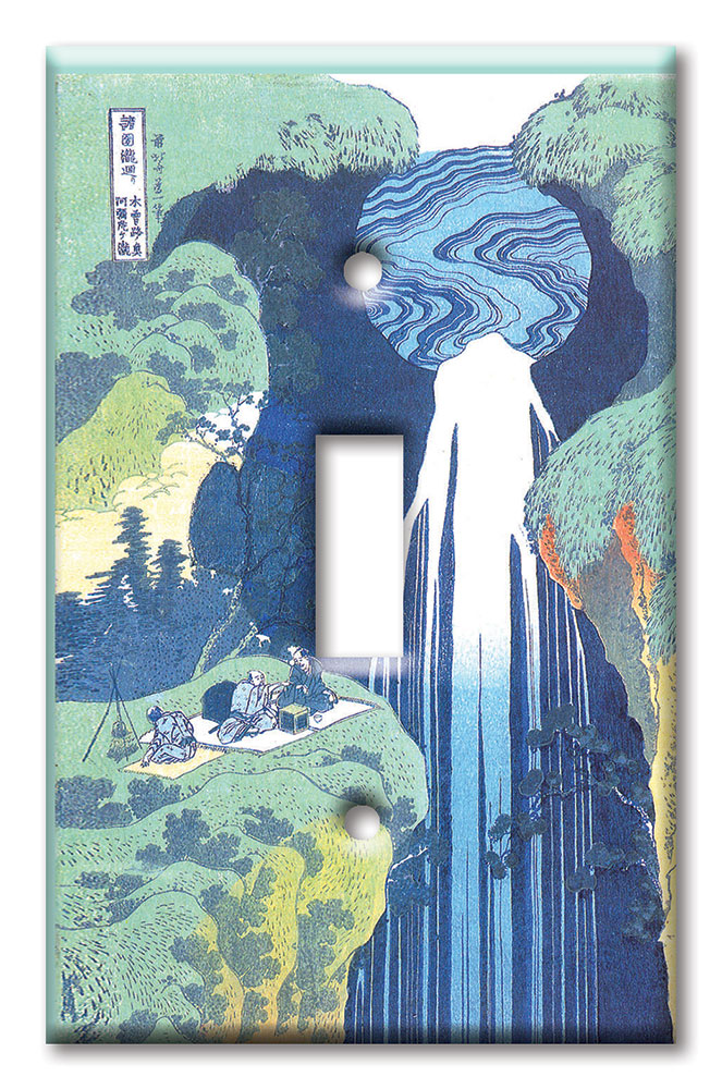 Art Plates - Decorative OVERSIZED Wall Plate - Outlet Cover - Hokusai: Pilgrams