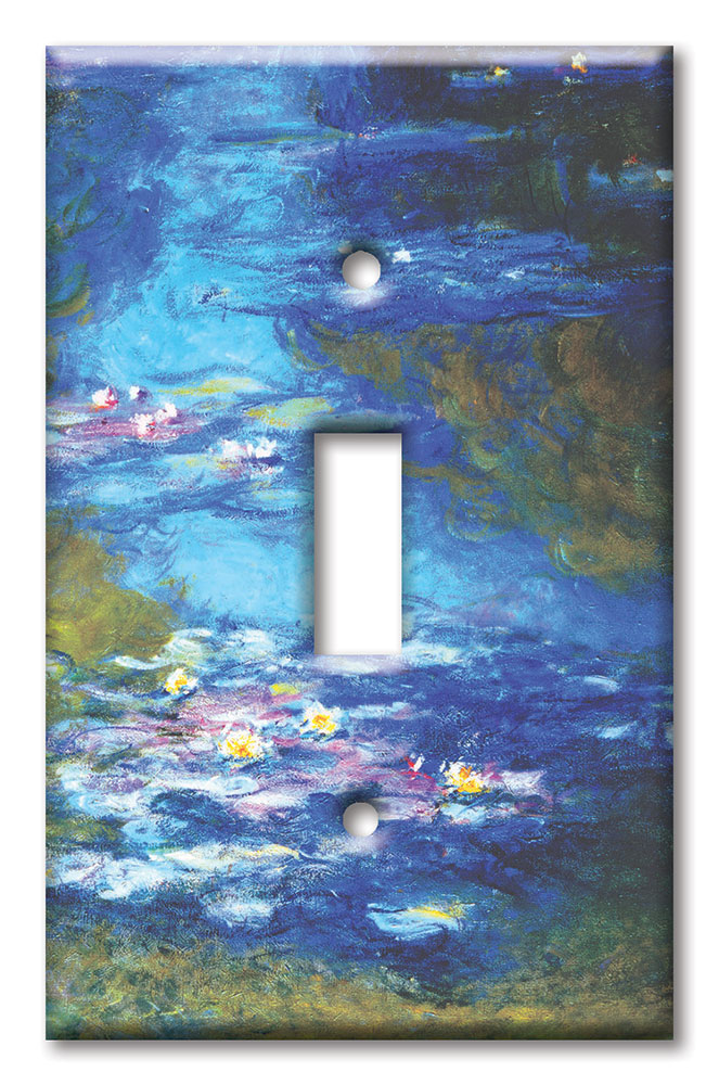 Art Plates - Decorative OVERSIZED Switch Plates & Outlet Covers - Monet: Irises II