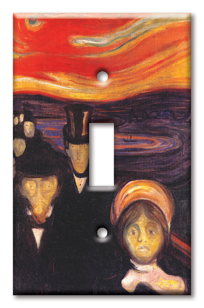 Art Plates - Decorative OVERSIZED Switch Plates & Outlet Covers - Munch: Anxiety