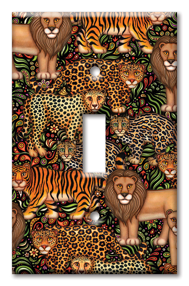 Art Plates - Decorative OVERSIZED Wall Plates & Outlet Covers - Big Cats - Image by Dan Morris