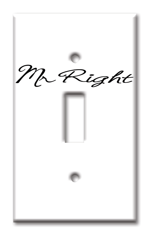 Art Plates - Decorative OVERSIZED Switch Plates & Outlet Covers - Mr. Right
