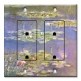 Printed 2 Gang Decora Duplex Receptacle Outlet with matching Wall Plate - Monet: Water Lilies