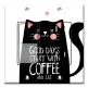 Printed 2 Gang Decora Switch - Outlet Combo with matching Wall Plate - Good Day starts with Coffee and Cats