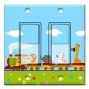 Printed Decora 2 Gang Rocker Style Switch with matching Wall Plate - Cute Animal Train
