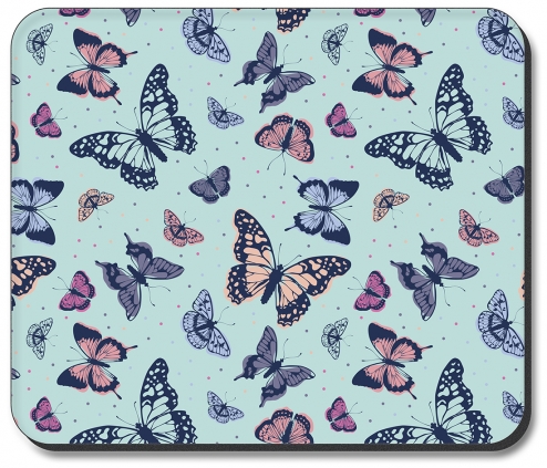 Pink Blue and Green Butterflies - #2863