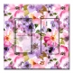 Printed 2 Gang Decora Switch - Outlet Combo with matching Wall Plate - Pink and Purple Flower Watercolor