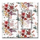 Printed Decora 2 Gang Rocker Style Switch with matching Wall Plate - Red Flower Toss