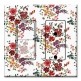 Printed 2 Gang Decora Switch - Outlet Combo with matching Wall Plate - Red Flower Toss