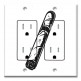 Printed 2 Gang Decora Duplex Receptacle Outlet with matching Wall Plate - A Gentleman's Cigar