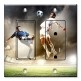 Printed 2 Gang Decora Switch - Outlet Combo with matching Wall Plate - Soccer Players
