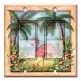 Printed Decora 2 Gang Rocker Style Switch with matching Wall Plate - Flamingo