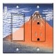 Printed 2 Gang Decora Switch - Outlet Combo with matching Wall Plate - Hokusai: Mount Fuji
