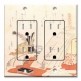 Printed 2 Gang Decora Duplex Receptacle Outlet with matching Wall Plate - Hokusai: Shiragai