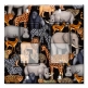 Printed Decora 2 Gang Rocker Style Switch with matching Wall Plate - Jungle Animals - Image by Dan Morris