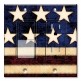 Printed 2 Gang Decora Switch - Outlet Combo with matching Wall Plate - Old Flag