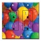 Printed 2 Gang Decora Duplex Receptacle Outlet with matching Wall Plate - Party Balloons