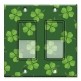 Printed Decora 2 Gang Rocker Style Switch with matching Wall Plate - Four Leaf Clovers
