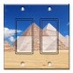 Printed Decora 2 Gang Rocker Style Switch with matching Wall Plate - Egyptian Pyramids