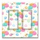Printed Decora 2 Gang Rocker Style Switch with matching Wall Plate - Candy Hearts