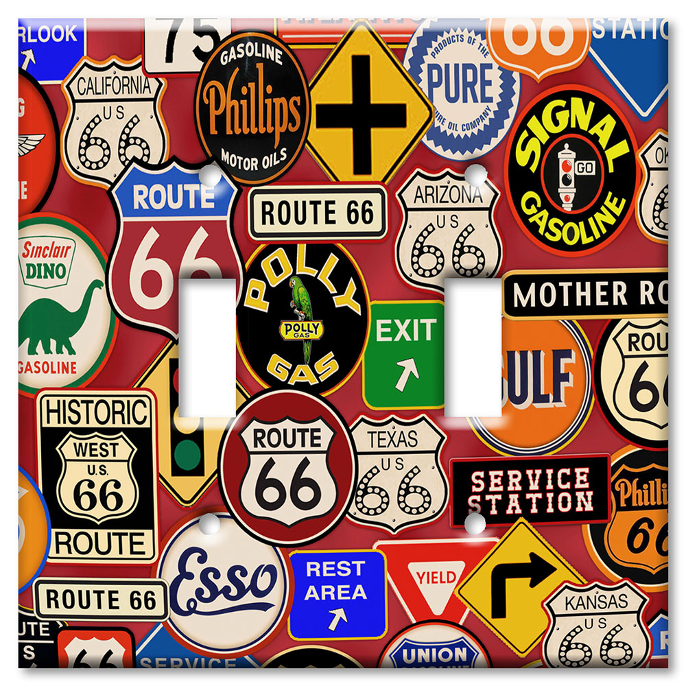 Art Plates - Decorative OVERSIZED Wall Plate - Outlet Cover - Gas Station Signs - Image by Dan Morris