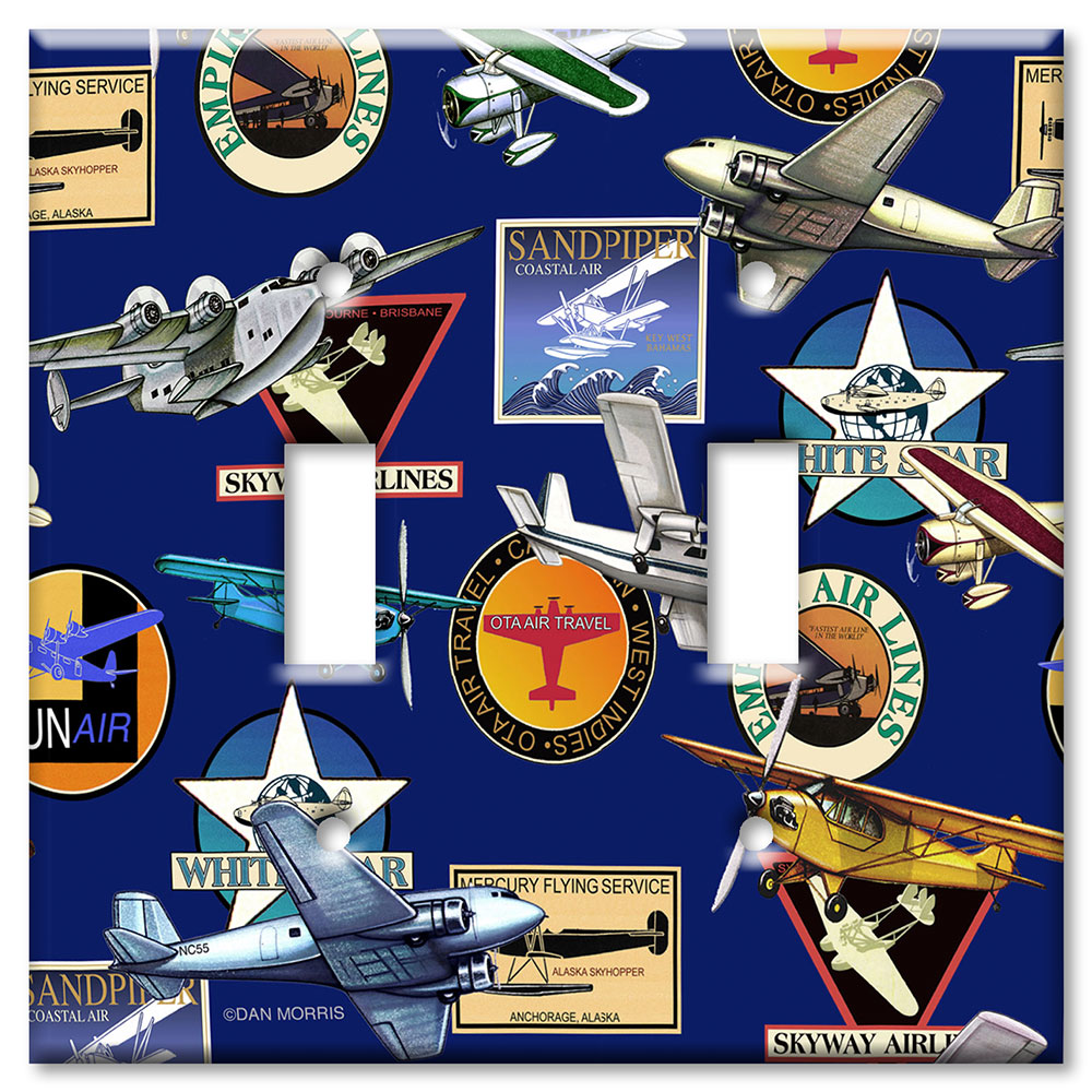 Art Plates - Decorative OVERSIZED Wall Plates & Outlet Covers - Airplanes - Image by Dan Morris