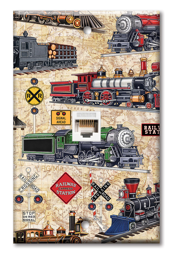 Steam Locomotives (tan) - Image by Dan Morris - #1019