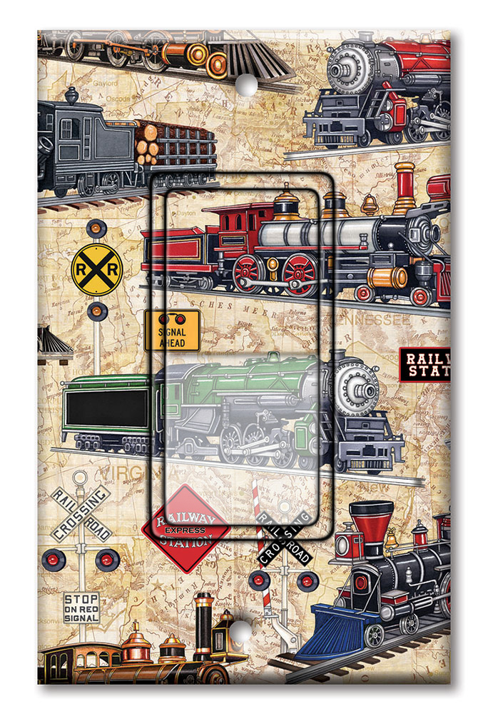 Steam Locomotives (tan) - Image by Dan Morris - #1019