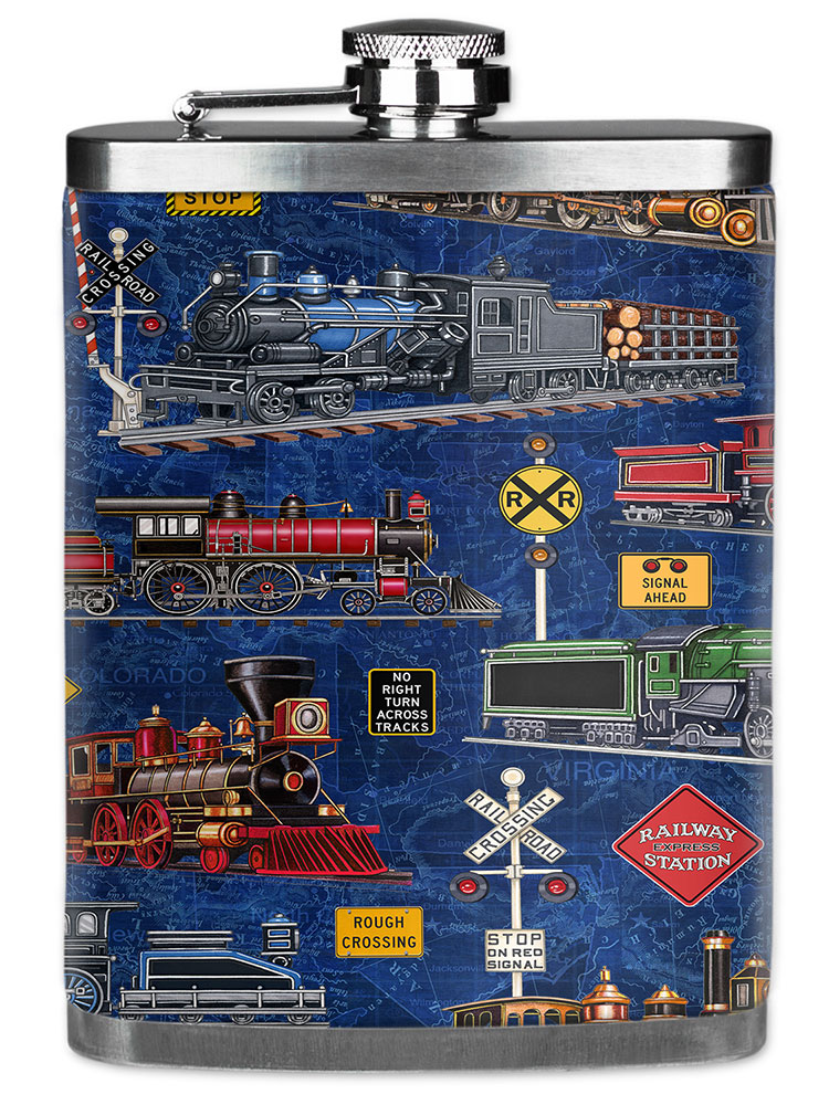 Steam Locomotives (blue) - Image by Dan Morris - #1020