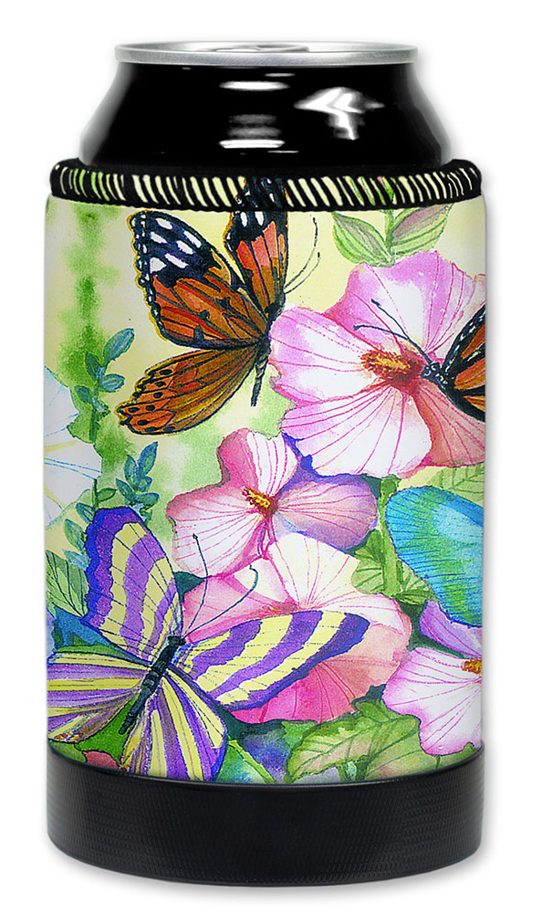 Butterflies and Flowers Can Koozie  Insulated Beverage Holder – Southern  Jade Design Co LLC