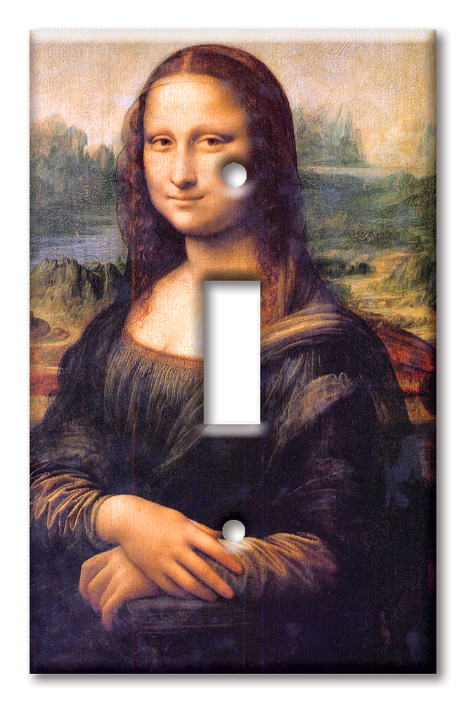 Art Plates - Decorative OVERSIZED Wall Plates & Outlet Covers - Da Vinci: Mona Lisa