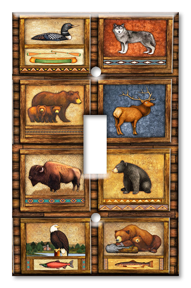 Art Plates - Decorative OVERSIZED Switch Plates & Outlet Covers - North American Animals - Image by Dan Morris