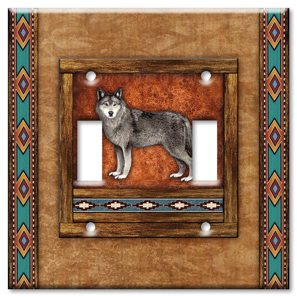Art Plates - Decorative OVERSIZED Switch Plate - Outlet Cover - Wolf - Image by Dan Morris