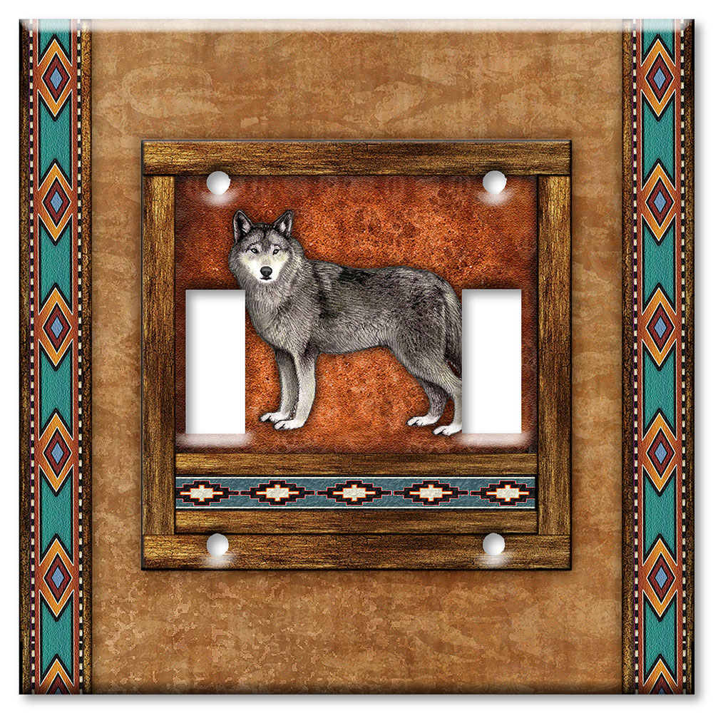 Art Plates - Decorative OVERSIZED Switch Plate - Outlet Cover - Wolf - Image by Dan Morris