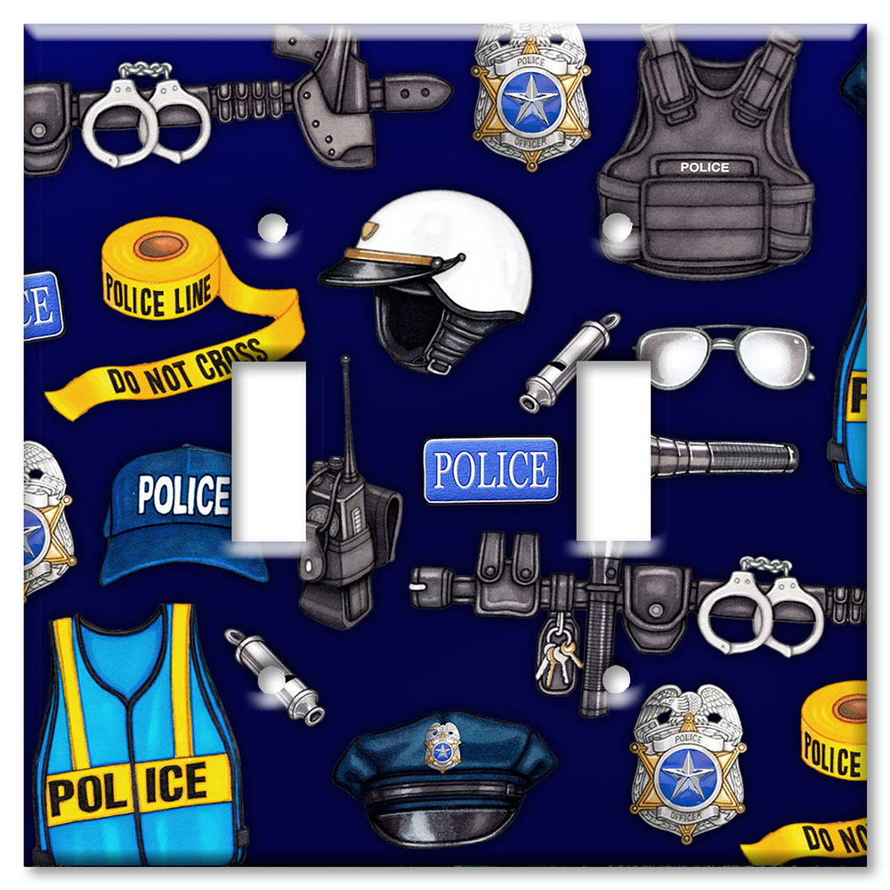 Art Plates - Decorative OVERSIZED Switch Plates & Outlet Covers - Police - Image by Dan Morris