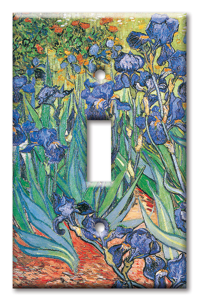 Art Plates - Decorative OVERSIZED Switch Plate - Outlet Cover - Van Gogh: Irises