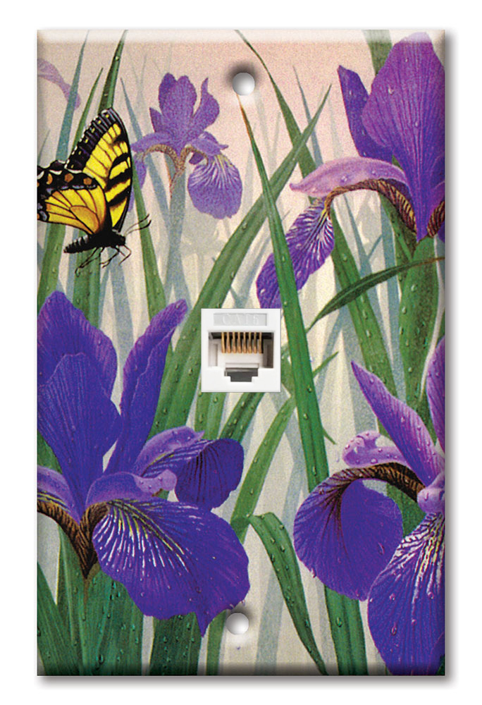 Butterfly in Irises - #137