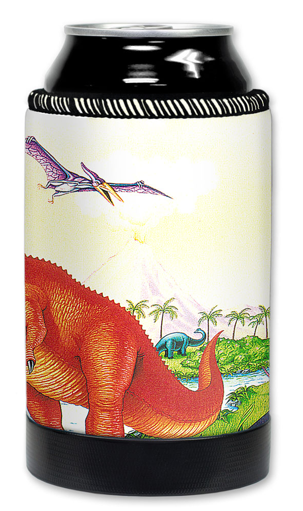 Dino-Saur 16 oz. Can Coolie (Yellow)